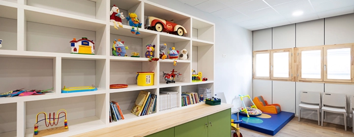 Vue de l'espace attente petite enfance